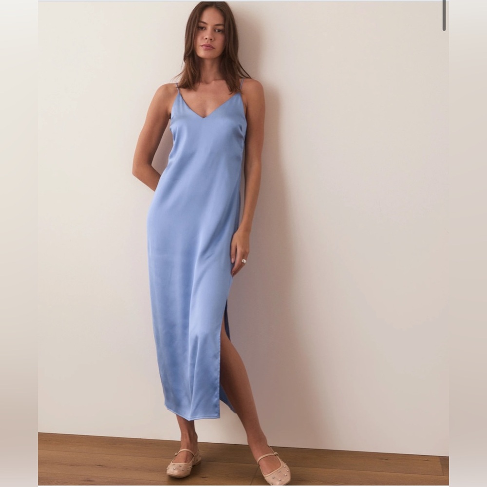 Marine layer Gabrielle slip dress in Hydrangea size XL